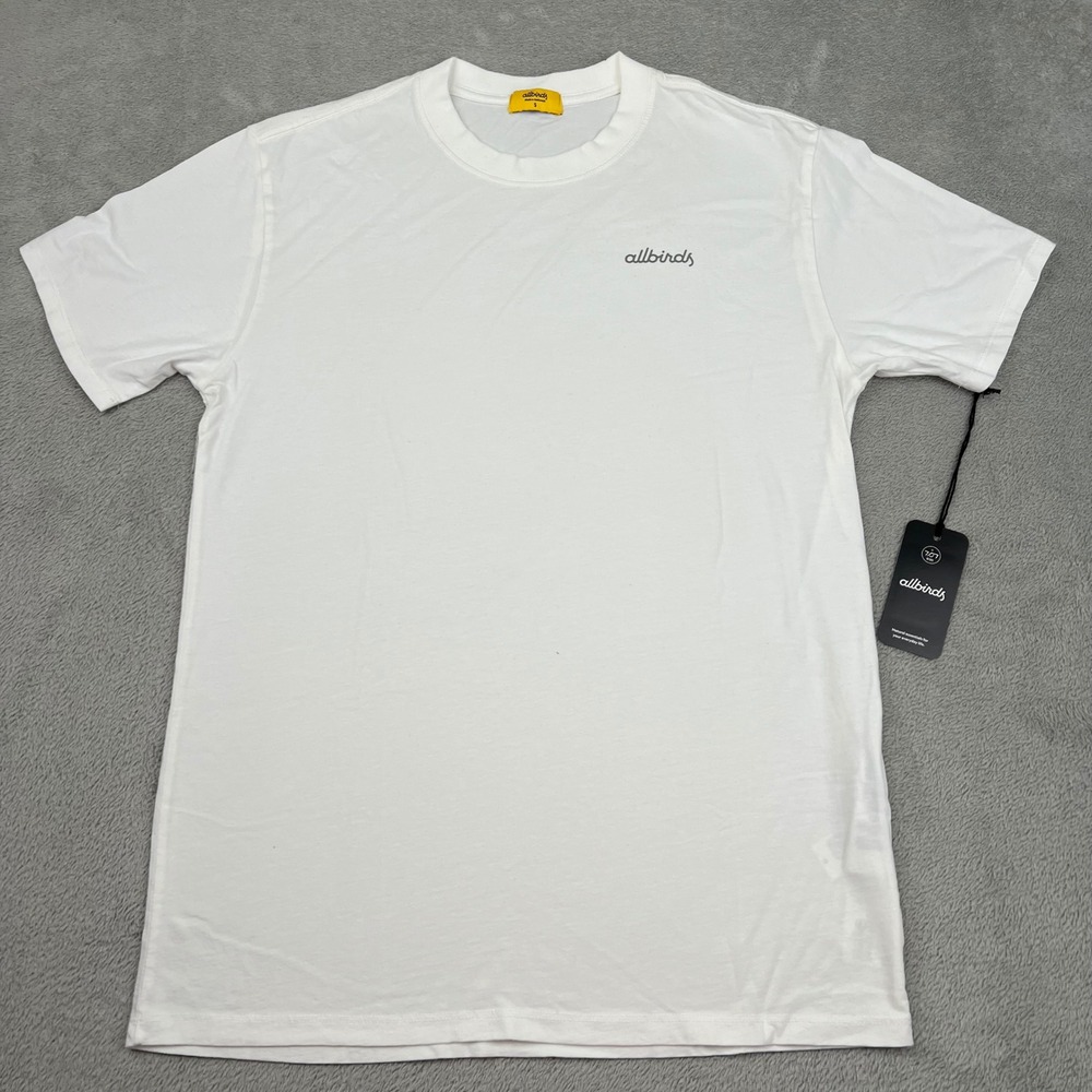 NEW Allbirds S Men's 100% Organic Cotton Classic White Short Sleeve Tee‎